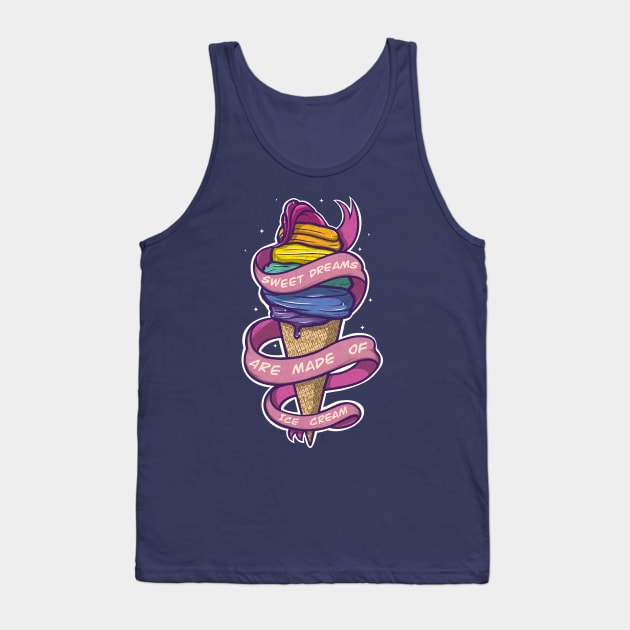 Sweet Dreams Are Made of Ice Cream Tank Top by ArtDiggs